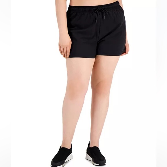 IDEOLOGY Plus Size Running Shorts/ Athletic Shorts | Color: Black | NEW/NWT!👟 - Picture 1 of 4